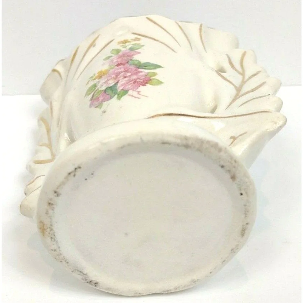 Vintage Staffordshire Style Rose Vase Crown Stafford China 5.5” Tall